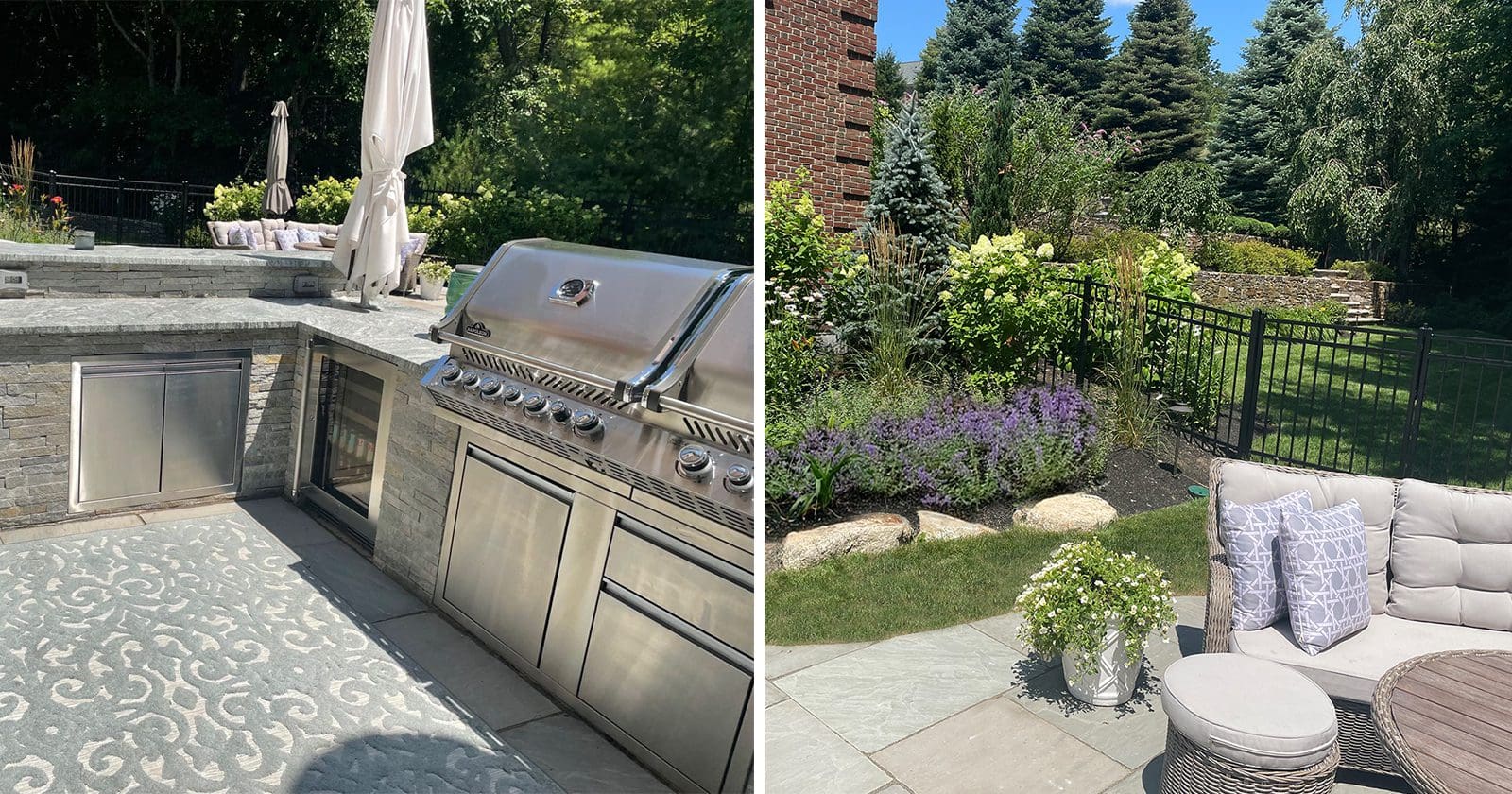 outdoor kitchen and garden